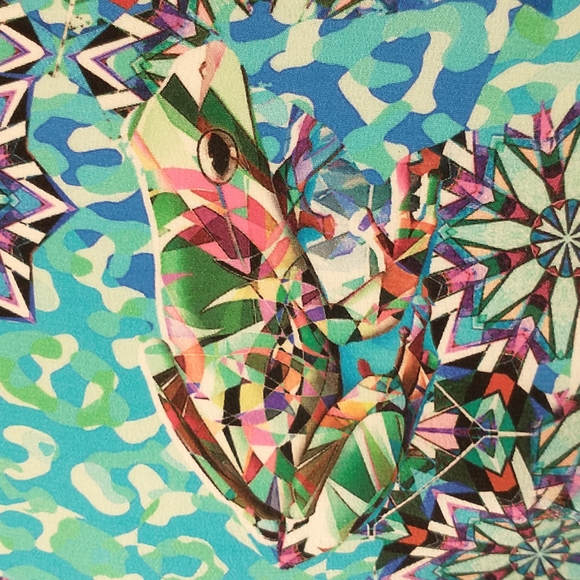 Amazing Shibori London Silk Kimono Jacket Psychedelic Frogs Handpainted & Print - Picture 5 of 11